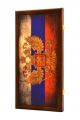 Нарды + шашки «Герб России» кожа-принт